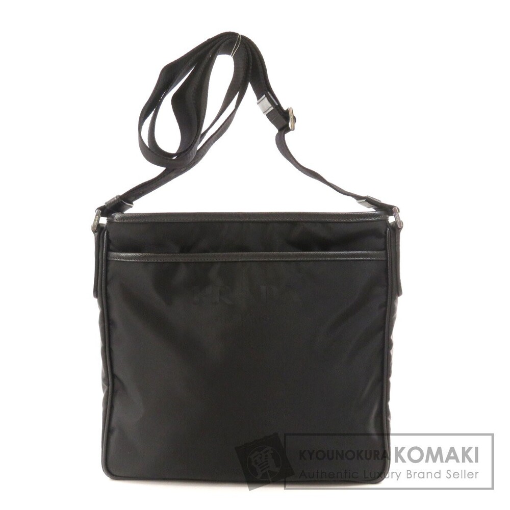 Prada logo plate Black Shoulder Crossbody bag